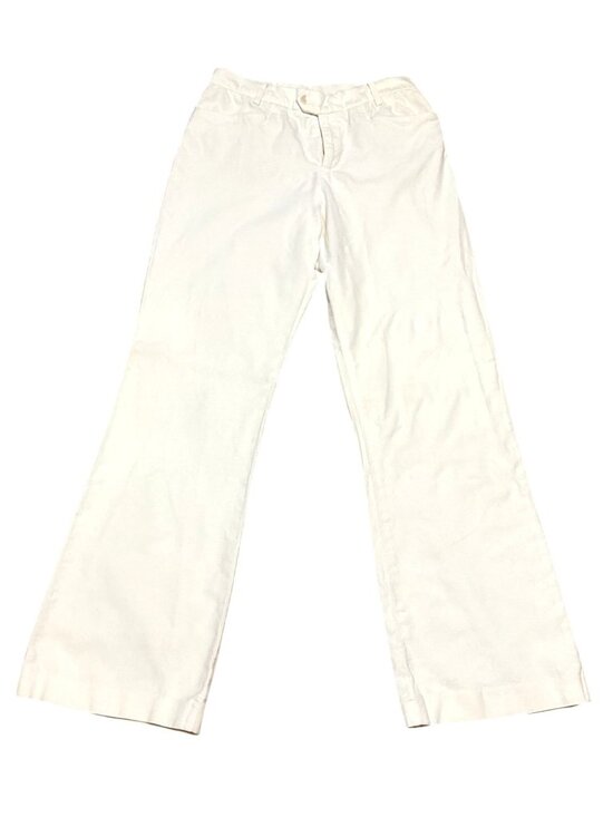 Nine West Pants - Nine West Wide Leg Flared Pants Trousers Sz 6 White Pockets Dressy Sailor Womens